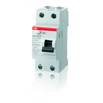 ABB FH202AC УЗО 2P 25A 30mA (AC) - Электрика, НВА - Модульное оборудование - Узо - . Магазин оборудования для автономного и резервного электропитания Ekosolar.ru в Тобольске