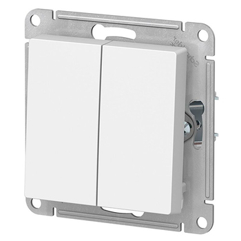 Выключатель Schneider Electric AtlasDesign 2-клавишный сх.5, 10АХ, белый, механизм - Электрика, НВА - Выключатели и розетки - Выключатели - . Магазин оборудования для автономного и резервного электропитания Ekosolar.ru в Тобольске