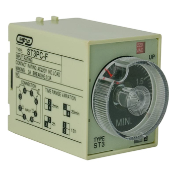 Реле времени 220V ST3PC-F (0.25-2m/20m/2h/12h) Энергия - Электрика, НВА - Реле, автоматизация и управление - Реле времени - . Магазин оборудования для автономного и резервного электропитания Ekosolar.ru в Тобольске