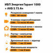 ИБП Энергия Гарант 1000 + Аккумулятор S 75 Ач - 12В (600Вт - 68мин) - ИБП и АКБ - ИБП для котлов - . Магазин оборудования для автономного и резервного электропитания Ekosolar.ru в Тобольске