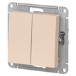 Переключатель Schneider Electric AtlasDesign 2-клавишный сх.6, 10АХ, бежевый механизм - Электрика, НВА - Выключатели и розетки - Выключатели - . Магазин оборудования для автономного и резервного электропитания Ekosolar.ru в Тобольске