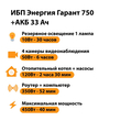 ИБП для котла Энергия Гарант 750 + Аккумулятор 33 Ач 12 В (450Вт - 40мин) - ИБП и АКБ - ИБП для котлов - . Магазин оборудования для автономного и резервного электропитания Ekosolar.ru в Тобольске