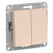 Переключатель Schneider Electric AtlasDesign 2-клавишный сх.6, 10АХ, бежевый механизм - Электрика, НВА - Выключатели и розетки - Выключатели - . Магазин оборудования для автономного и резервного электропитания Ekosolar.ru в Тобольске