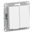 Выключатель Schneider Electric AtlasDesign 2-клавишный сх.5, 10АХ, белый, механизм - Электрика, НВА - Выключатели и розетки - Выключатели - . Магазин оборудования для автономного и резервного электропитания Ekosolar.ru в Тобольске