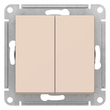 Выключатель Schneider Electric AtlasDesign 2-клавишный сх.5, 10АХ, бежевый, механизм - Электрика, НВА - Выключатели и розетки - Выключатели - . Магазин оборудования для автономного и резервного электропитания Ekosolar.ru в Тобольске