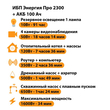 ИБП для котла Энергия Про 2300 + Аккумулятор 100 Ач 12 В (1600Вт - 34мин) - ИБП и АКБ - ИБП для котлов - . Магазин оборудования для автономного и резервного электропитания Ekosolar.ru в Тобольске