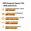 ИБП для котла Энергия Гарант 750 + Аккумулятор Grid 55 Ah 12 v (450Вт - 67мин) - ИБП и АКБ - ИБП для котлов - . Магазин оборудования для автономного и резервного электропитания Ekosolar.ru в Тобольске