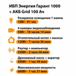 ИБП для котла Энергия Гарант 1000 + Аккумулятор Grid 100 Ah 12 v (600Вт - 91мин) - ИБП и АКБ - ИБП для котлов - . Магазин оборудования для автономного и резервного электропитания Ekosolar.ru в Тобольске